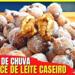 Bolinho de Chuva com Doce de Leite