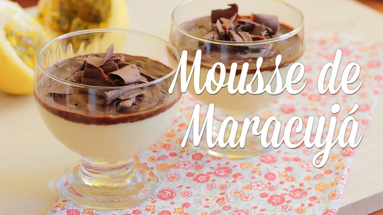 Mousse de Maracujá Vegano Mousse de Maracujá Vegano