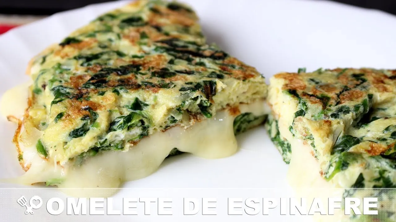 Omelete de Espinafre e Queijo Omelete de Espinafre e Queijo