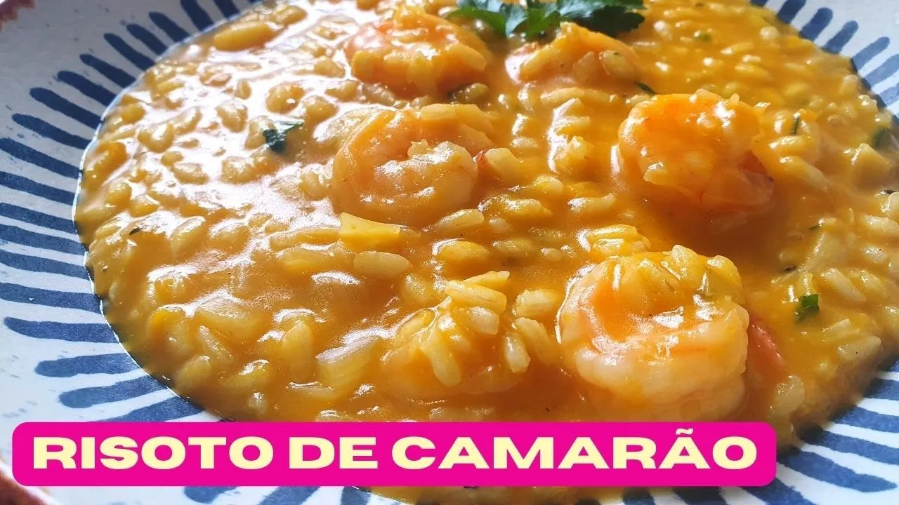 Risoto de Abóbora com Camarão Risoto de Abóbora com Camarão
