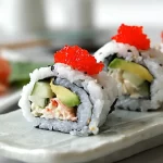 Sushi de Pepino e Abacate Sushi de Pepino e Abacate