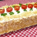 Torta Fria de Frango Desfiado com Purê de Batata Torta Fria de Frango Desfiado com Purê de Batata